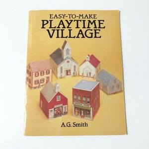 VTG 1987 AG Smith Easy to Make Playtime Village Paper Model Kit Book NEW